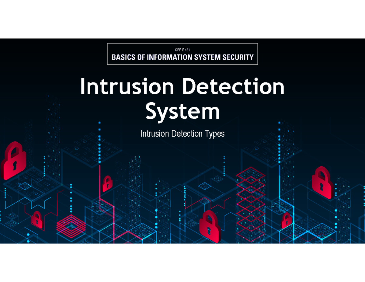 Module Intrusion Detection Types Part Intrusion Detection System Intrusion Detection