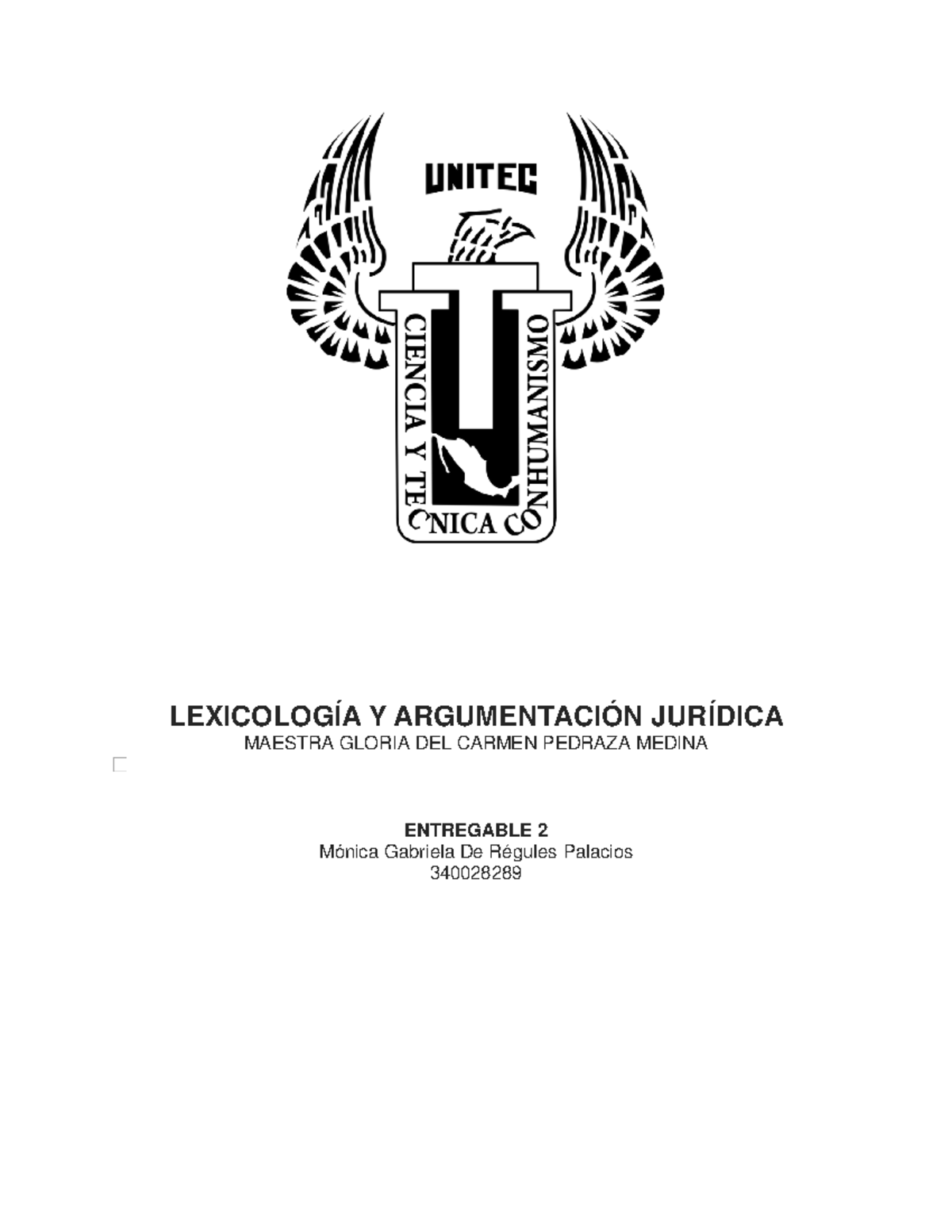 Entregable 2 Lexicología Y Argumentación Jurídica - LEXICOLOGÍA Y ...