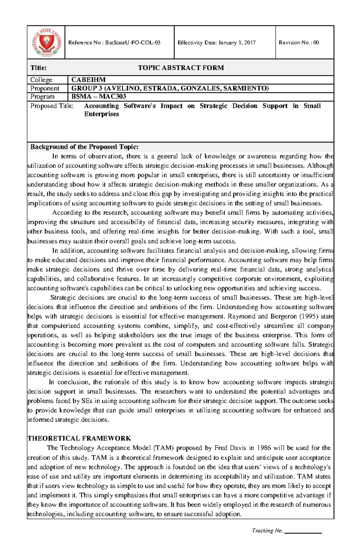 ISO Form - Accounting Software's Impact on Strategic Decision Support ...