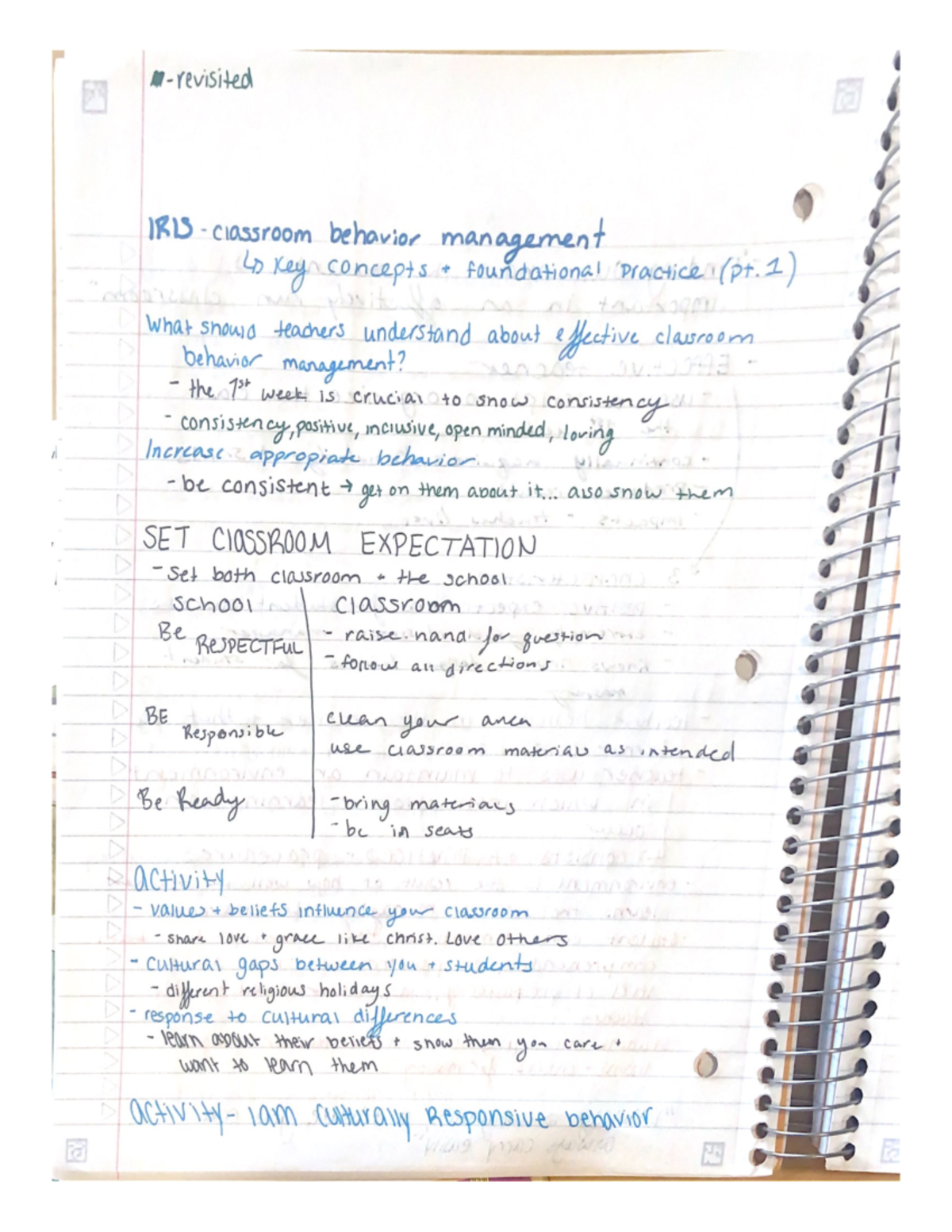 IRIS- First Module - Behavior Management Plan Part 1 - EDU 301 - Studocu