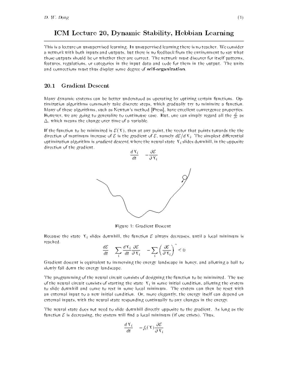 Lecture notes on lecture 20 - ☎ ☞☛ ☎ - Studocu