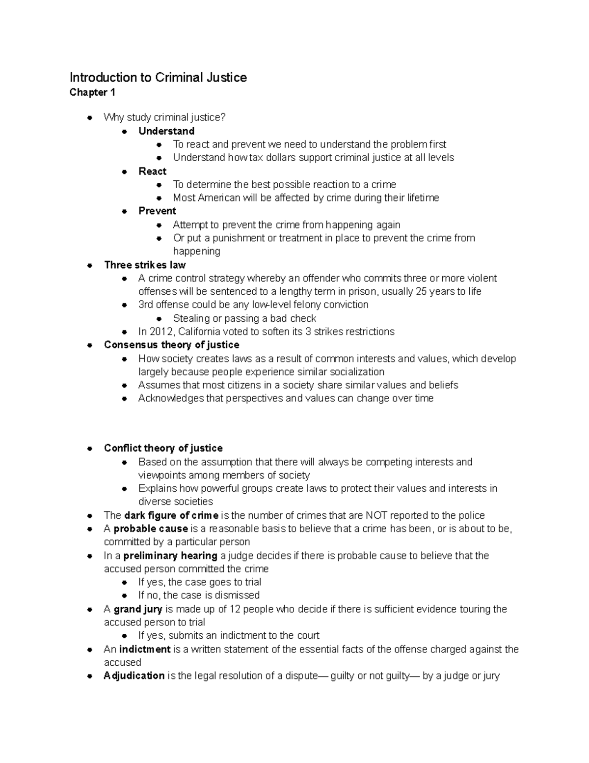 Introduction To Criminal Justice - CJ 1310 - TXST - Studocu