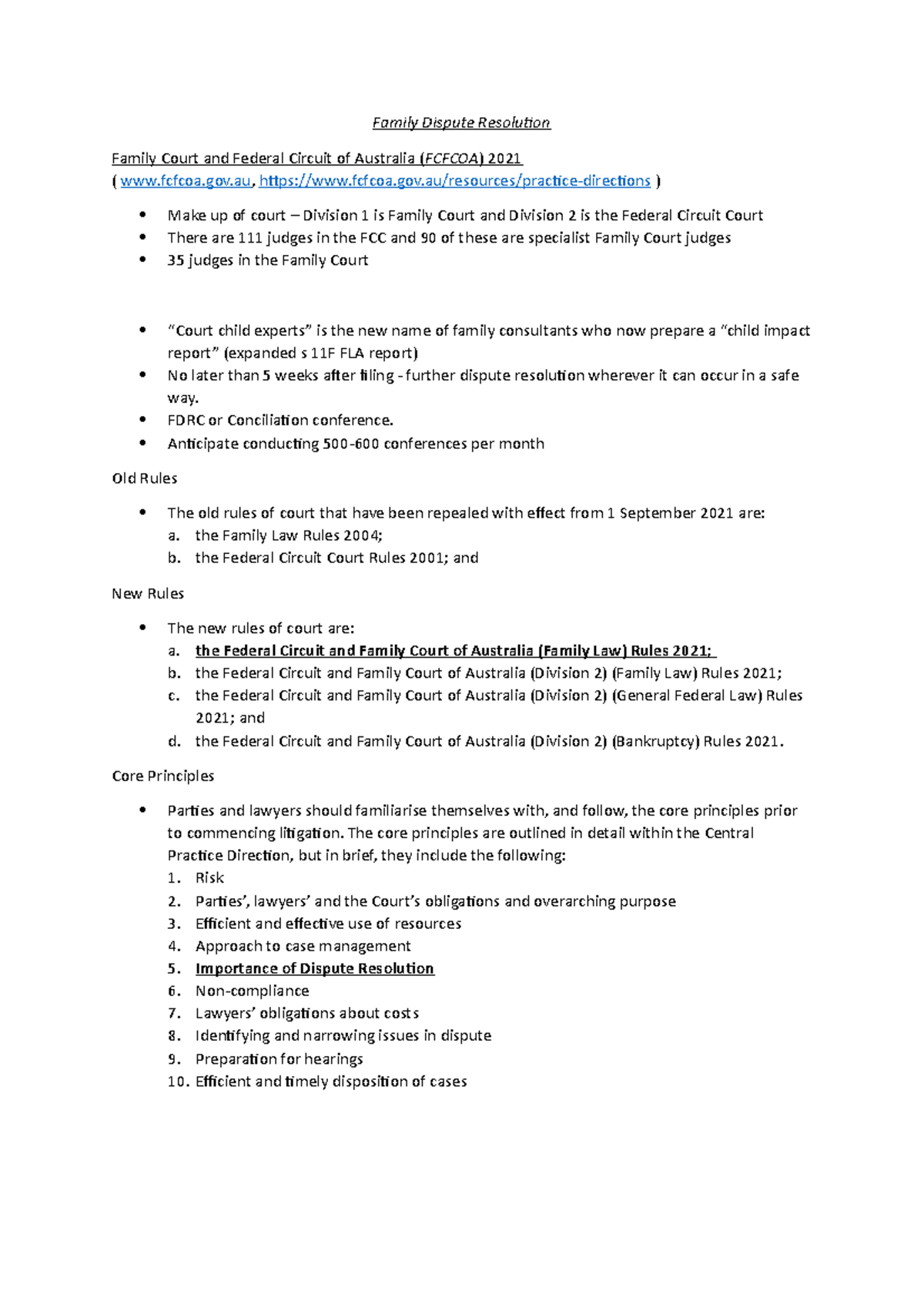 Wk 3, Family Dispute Resolution - Family Dispute Resolution Family ...