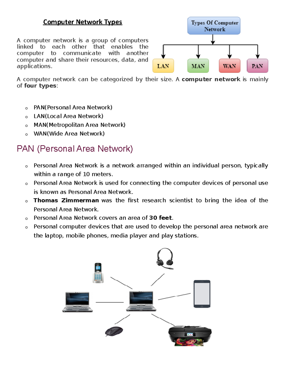 Computer Network Types - A computer network can be categorized by their ...