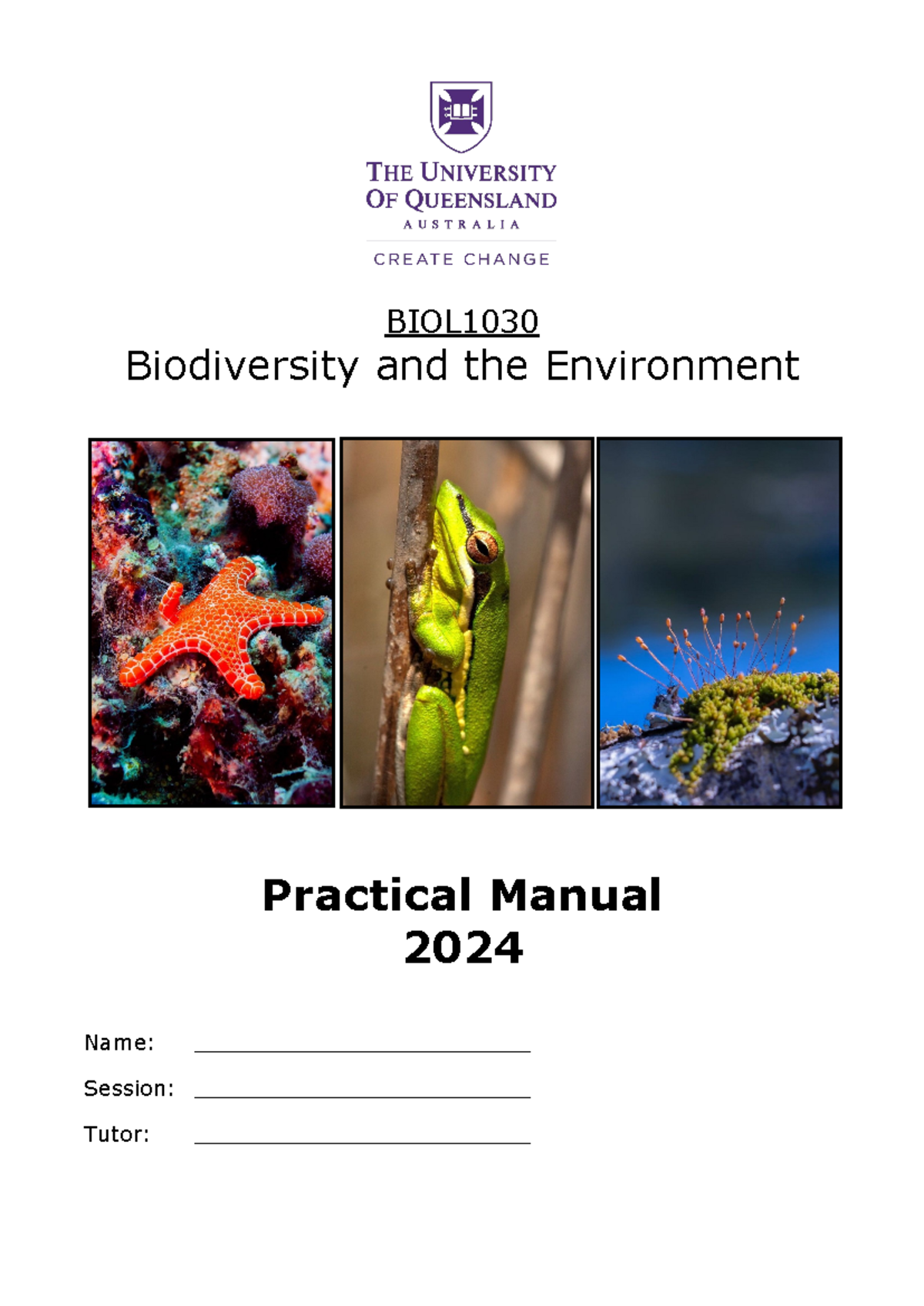 Lab 1 Manual-converted - BIOL Biodiversity and the Environment ...