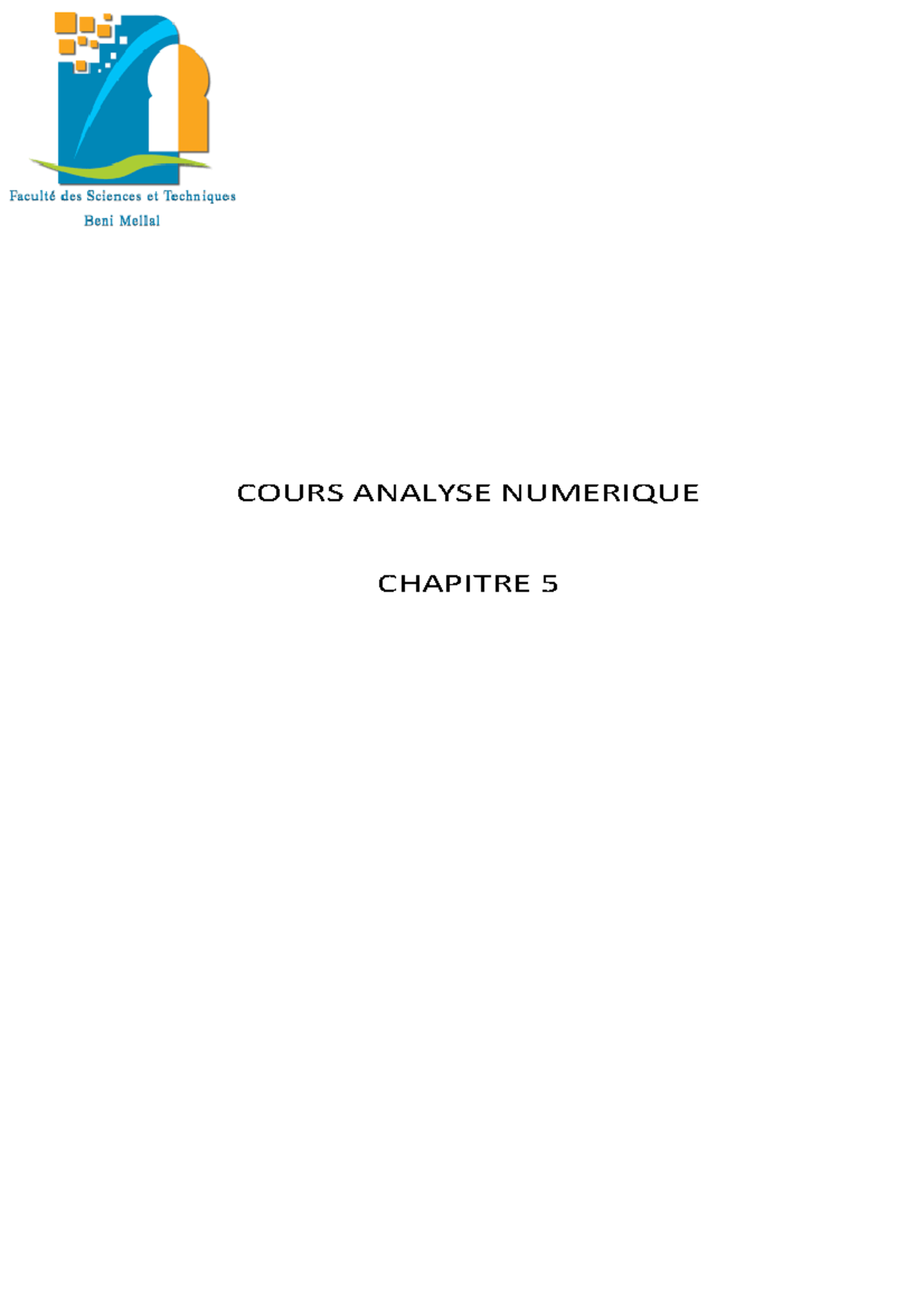 Analyse-Numerique-et-Algorithmique Chapitre 5 - COURS ANALYSE NUMERIQUE ...