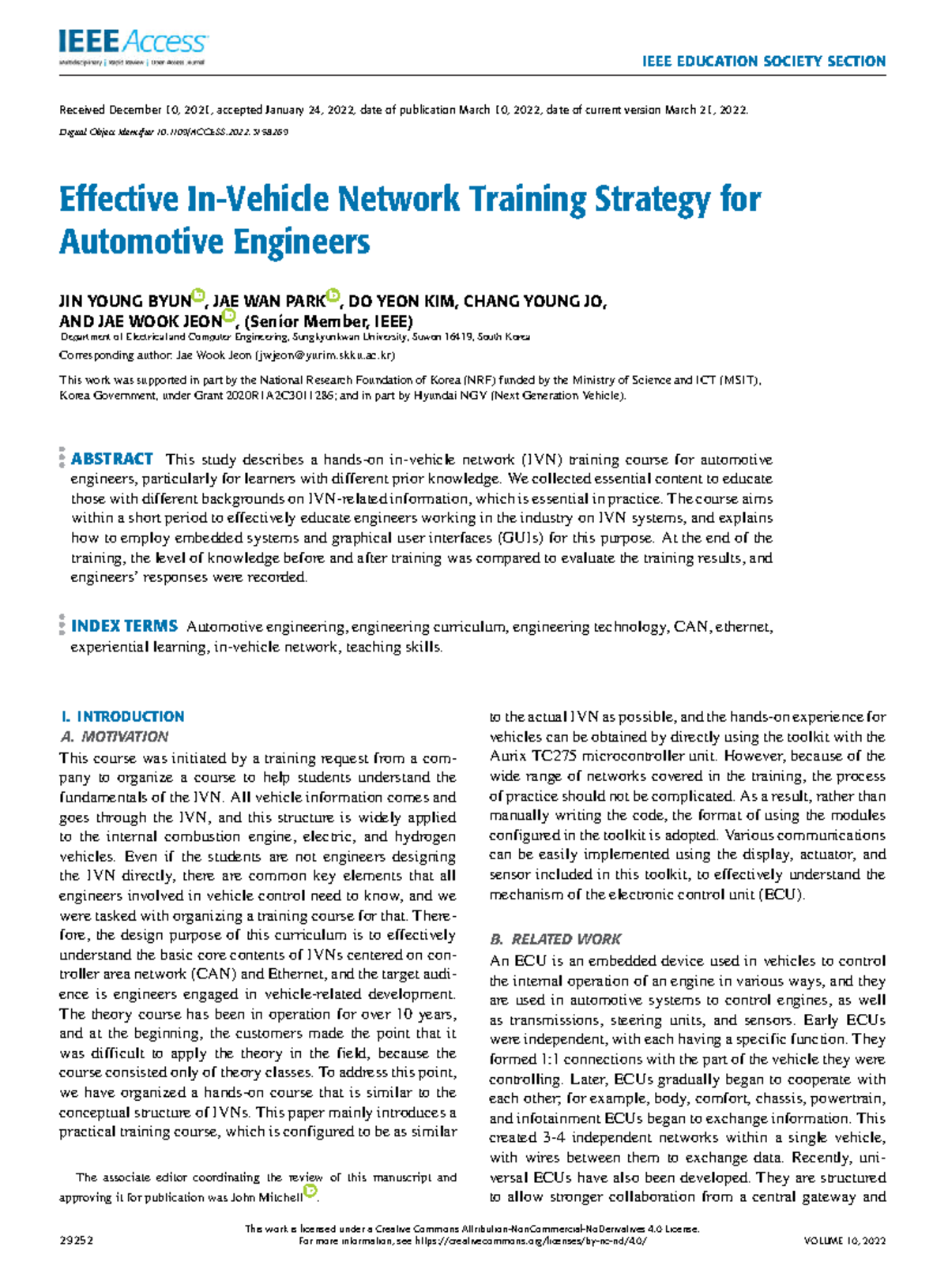 Effective In-Vehicle Network Training Strategy for Automotive Engineers ...