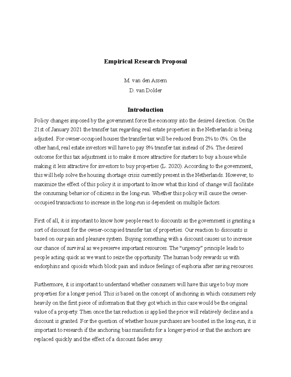 empirical research proposal example