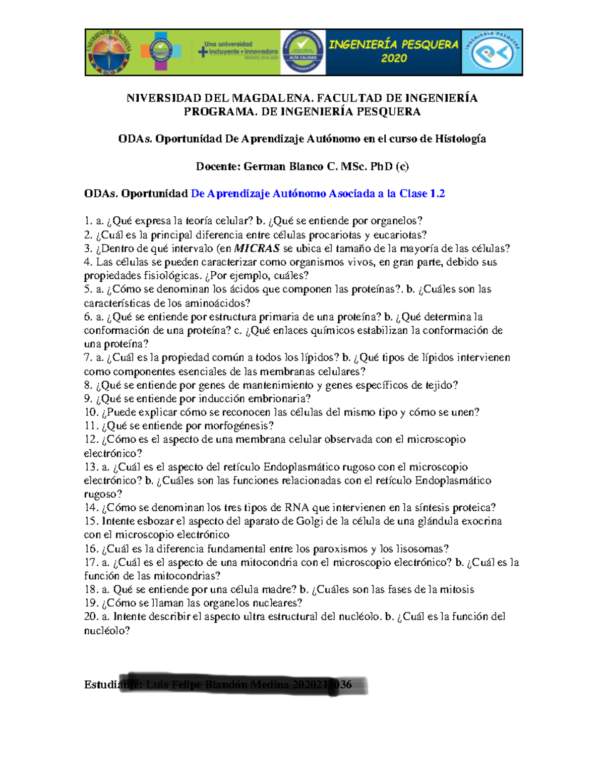 Taller BASE Celular - NIVERSIDAD DEL MAGDALENA. FACULTAD DE INGENIERÍA ...