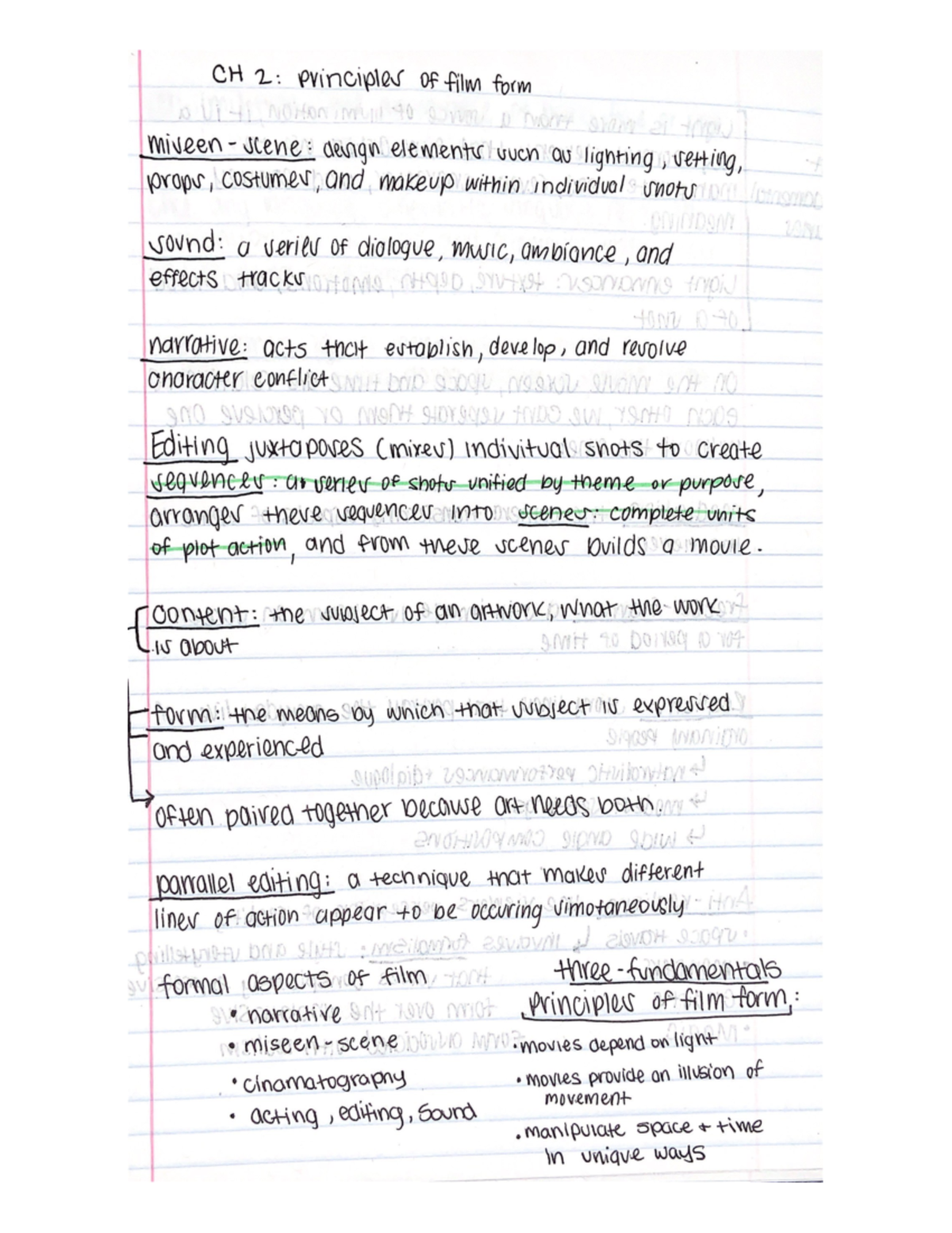 Ch 2 Principles Of Film Form - Thea 3302 - Studocu