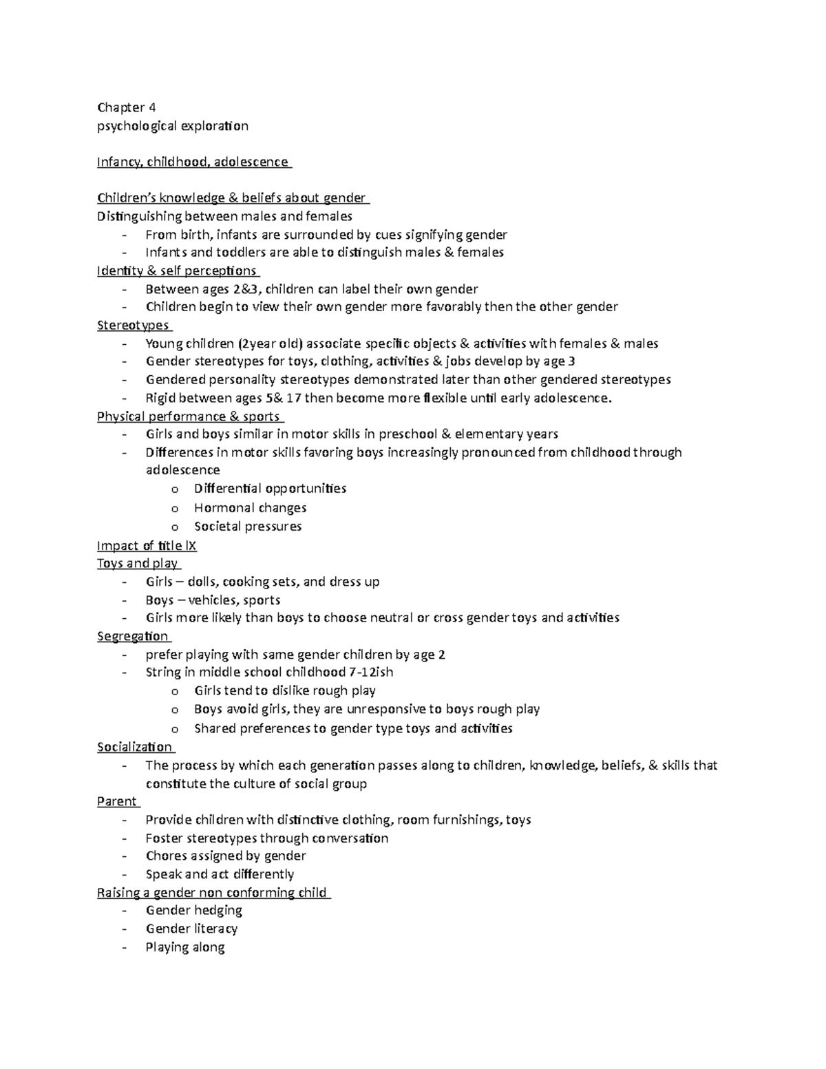 Chapter 4 WOP copy - Chapter 4 psychological exploration Infancy ...