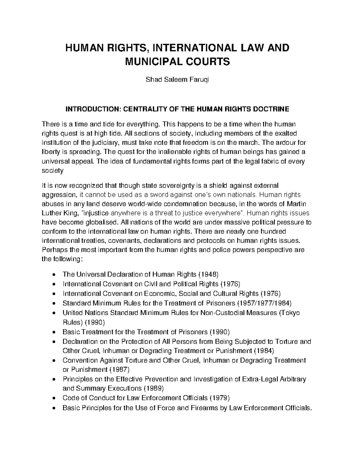 Human Rights International Law 24 - HUMAN RIGHTS, INTERNATIONAL LAW AND ...