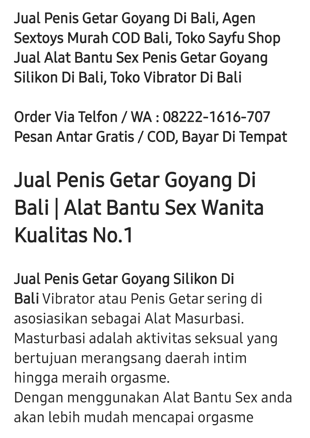 Toko Jual Penis Getar Goyang Di Bali 082221616707 Jual Alat Bantu Sex