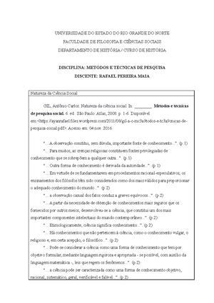 Esquema para análise sobre as questões da natureza da ciência social