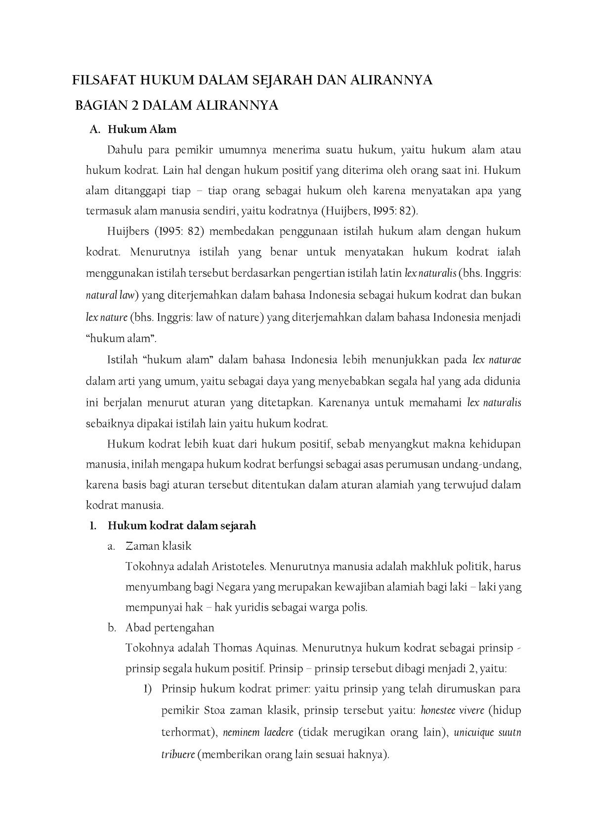 Filsafat Hukum Dalam Alirannya - FILSAFAT HUKUM DALAM SEJARAH DAN ...