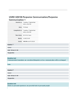 Untitled document Untitled document Purposive Communication GE6106 ...