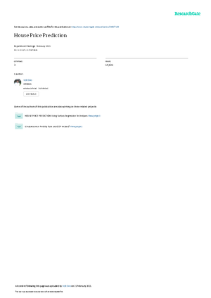 House price prediction paper 2 - House Price Prediction With Machine ...