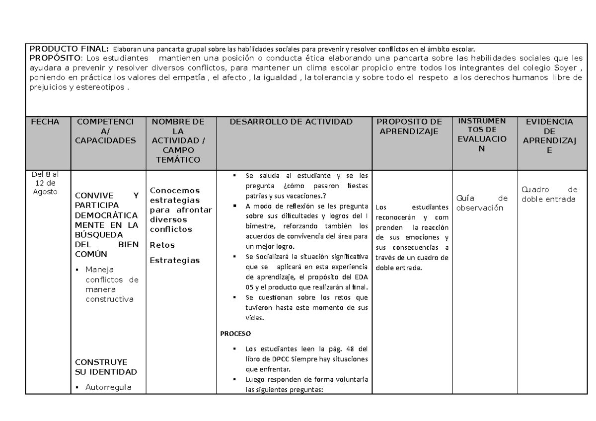 2do actividad 1 - material practico - PRODUCTO FINAL: Elaboran una ...