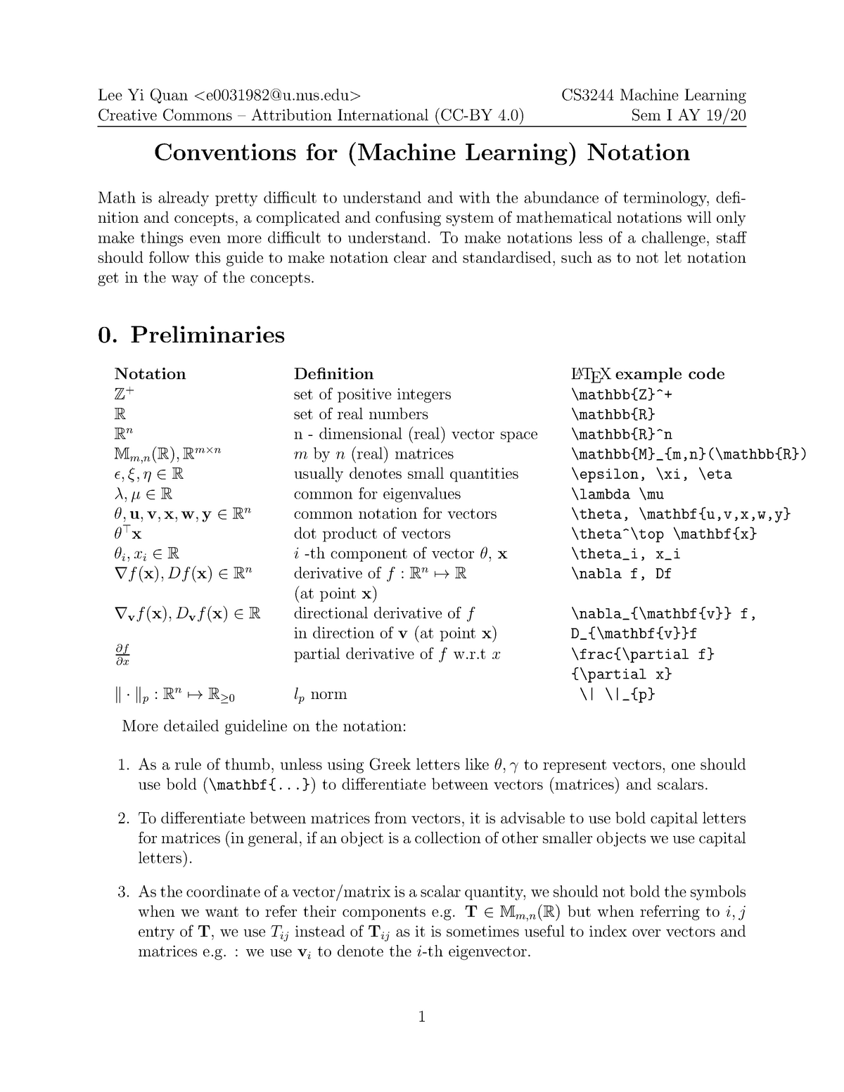 00 Math Notations Machine Learning Cs3244 Studocu
