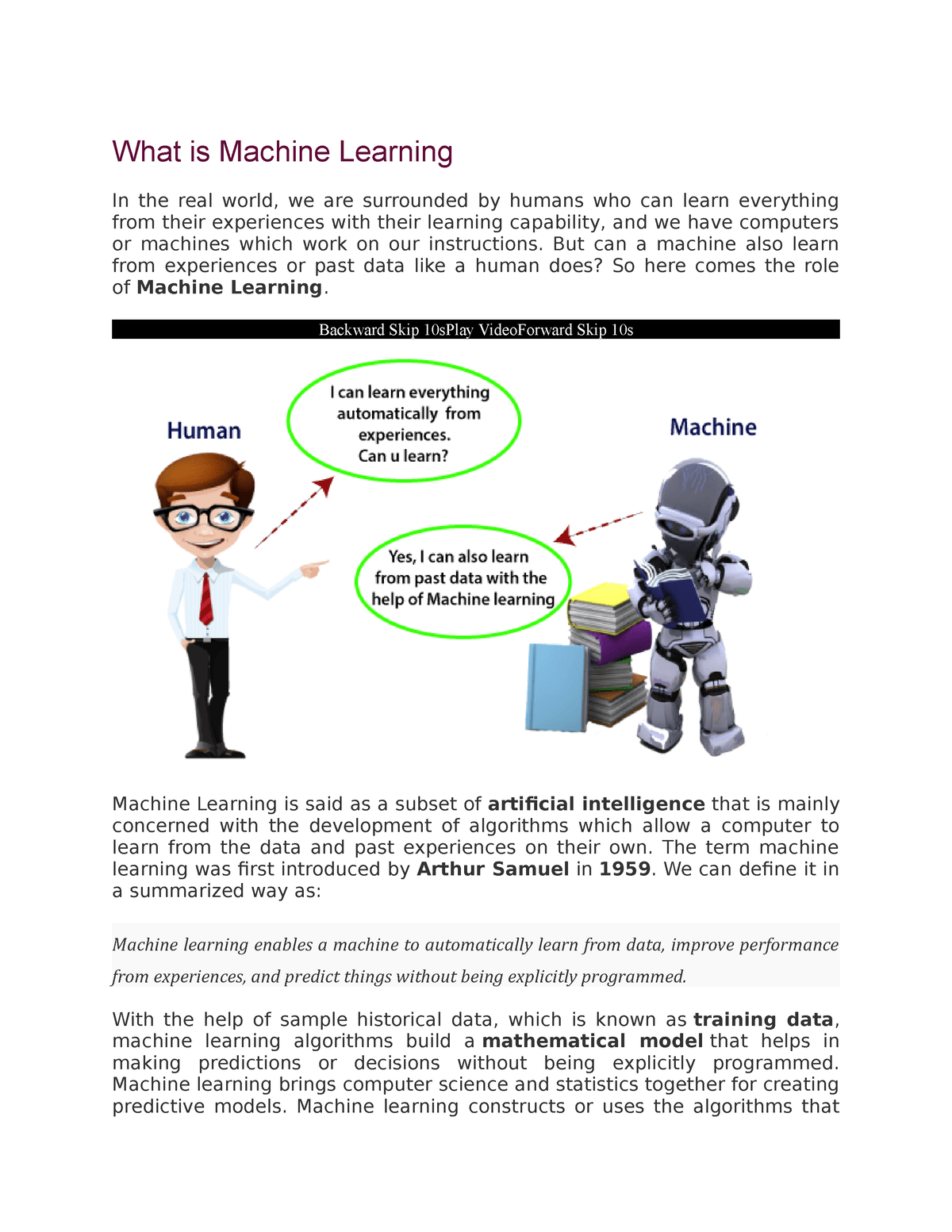 Machine Learning - This Is Unit 1 Notes Of ML - What Is Machine ...