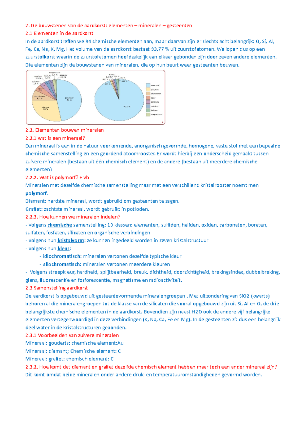 P16-31 Aardrijkskunde Samenvatting ASO - De Bouwstenen Van De Aardkorst ...