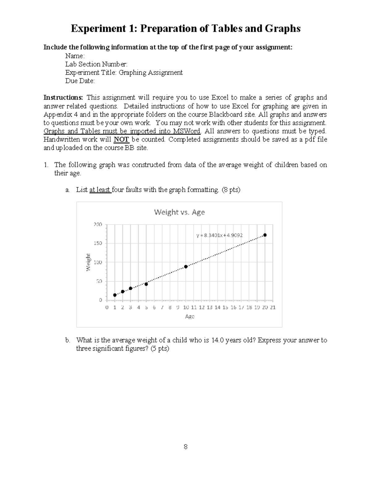 graphing assignment grade 7