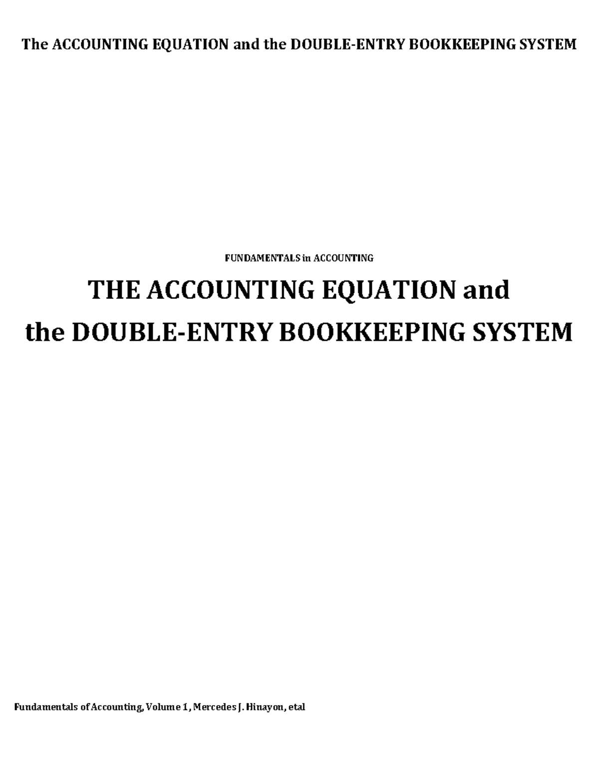 HAND-OUT No. 3 (FABM) - The Accounting Equation - FUNDAMENTALS In ...