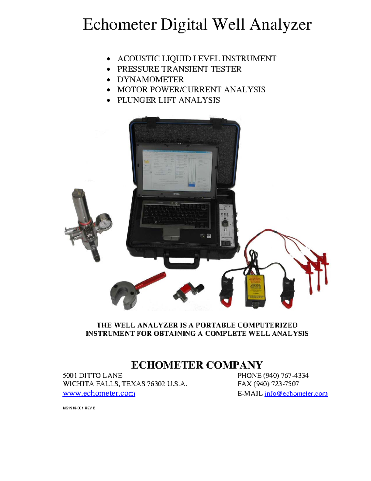 Echometer Manual Echometer Digital Well Analyzer ACOUSTIC LIQUID