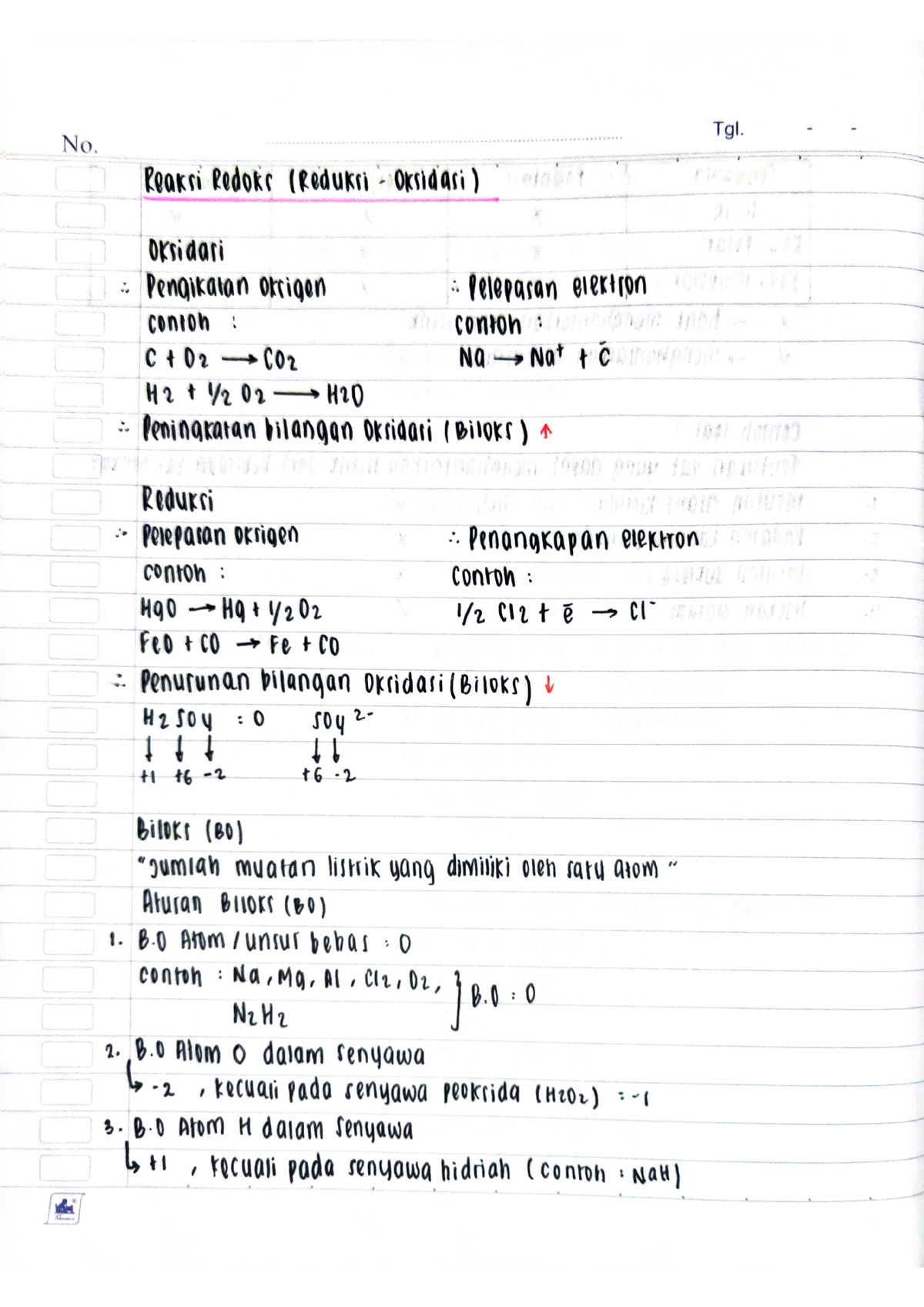 Catatan kuliah kimia teknik materi reaksi redoks - Tugas - Studocu
