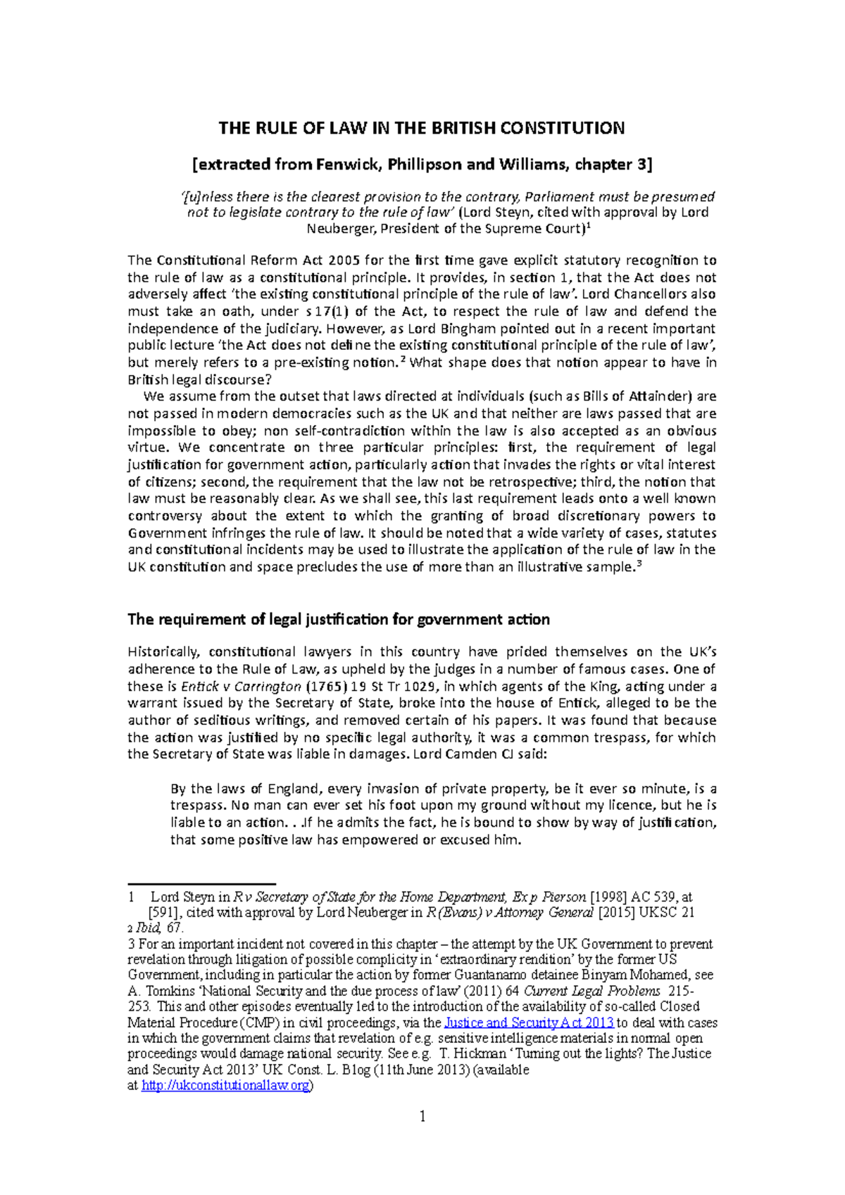 LC2: Rule of Law in the British Constitution - THE RULE OF LAW IN THE ...