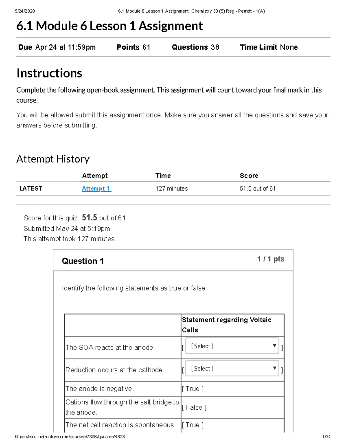 Assignment 16 - Ffffffffff - 6 Module 6 Lesson 1 Assignment Due Apr 24 ...