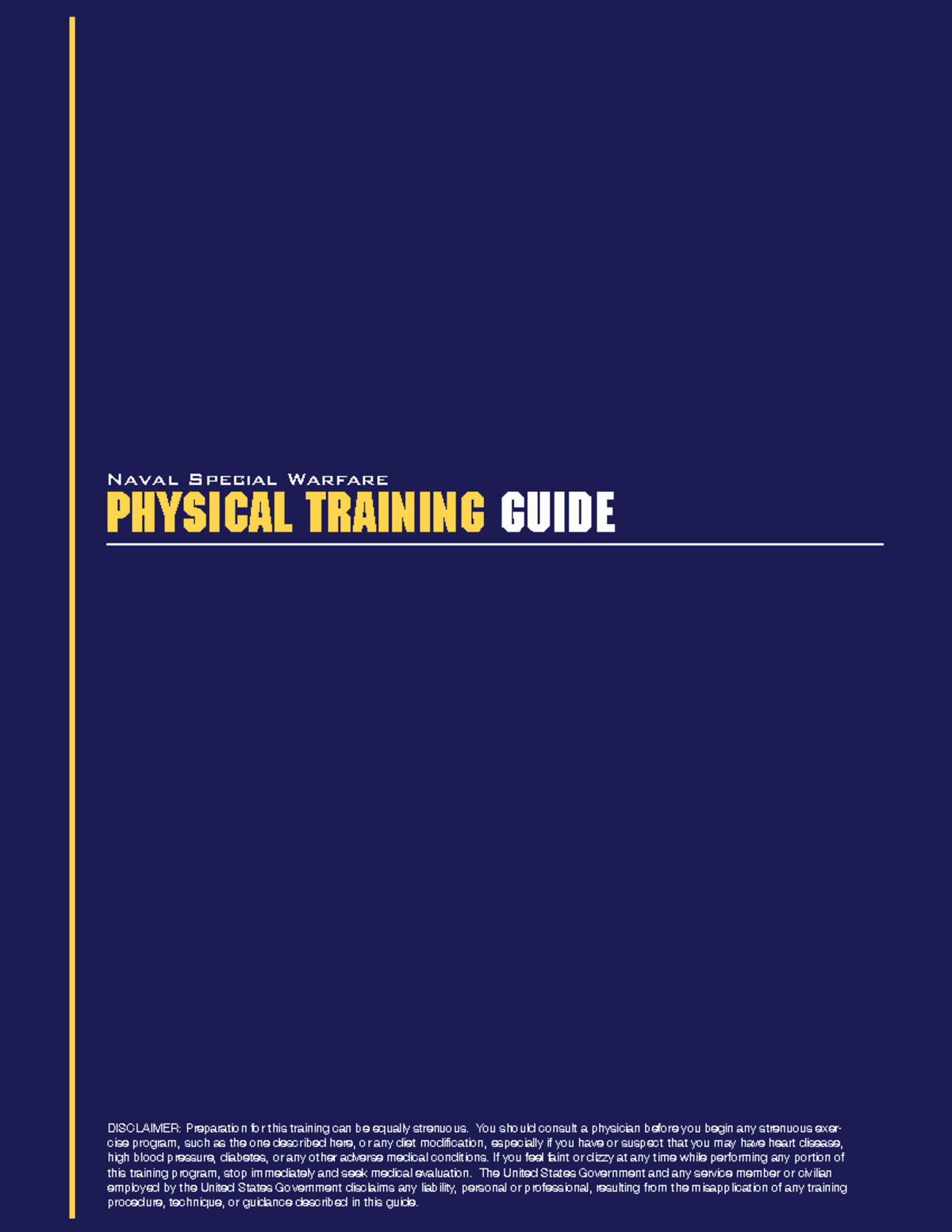 Naval special warfare physical training guide - Naval Special Warfare ...