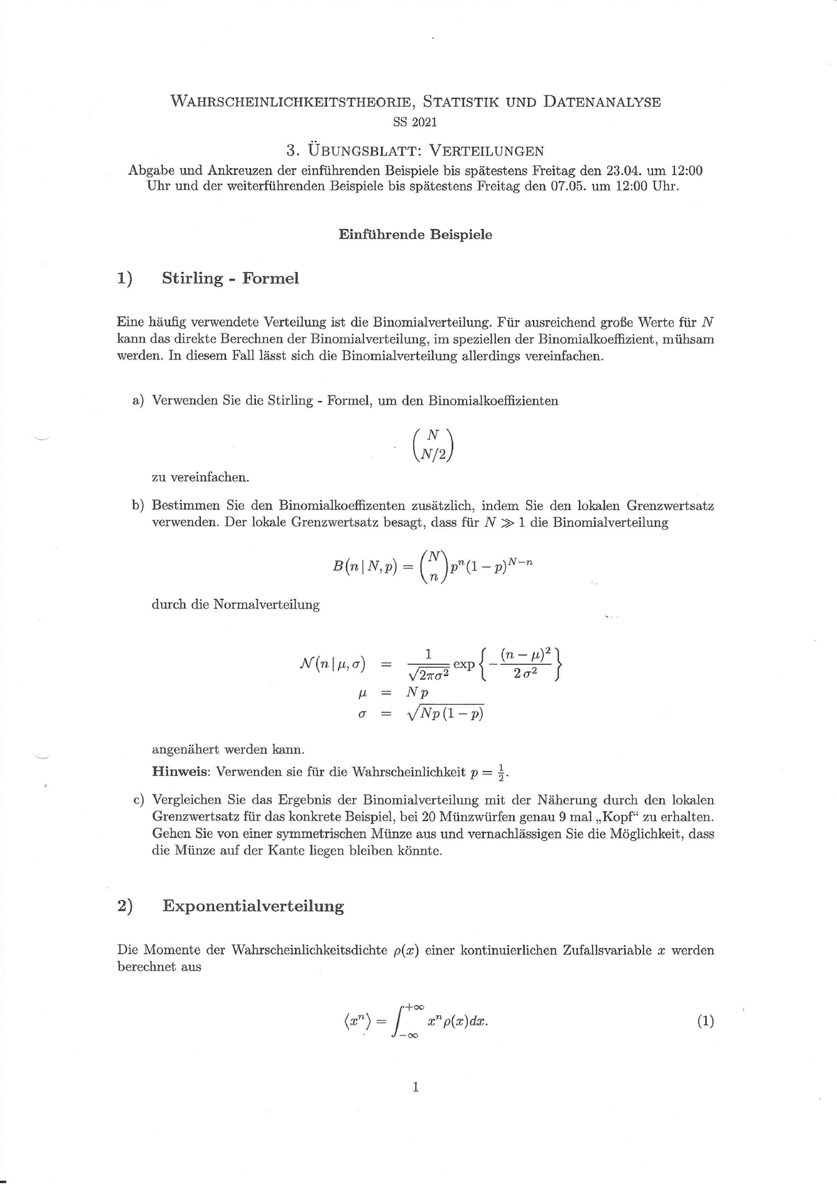 UE3 Einf - Angaben Und Lösungen - Wahrscheinlichkeitstheorie Statistik ...