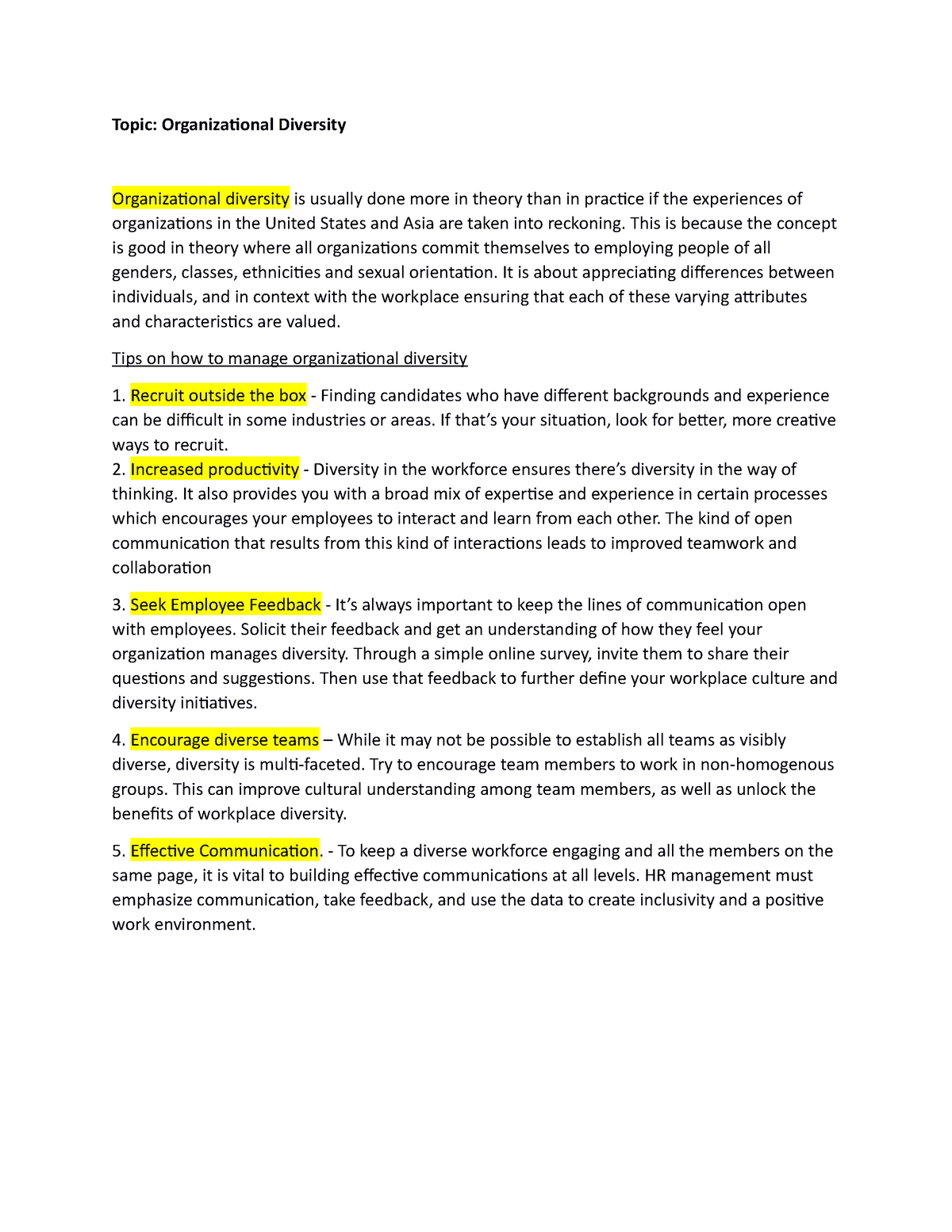 individual differences in organization essay