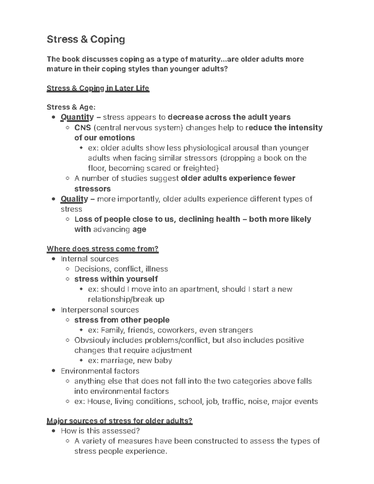 Stress & Coping - Class sections 50 and 51 Summer 2022 ONLINE - ï ï ç ï ...