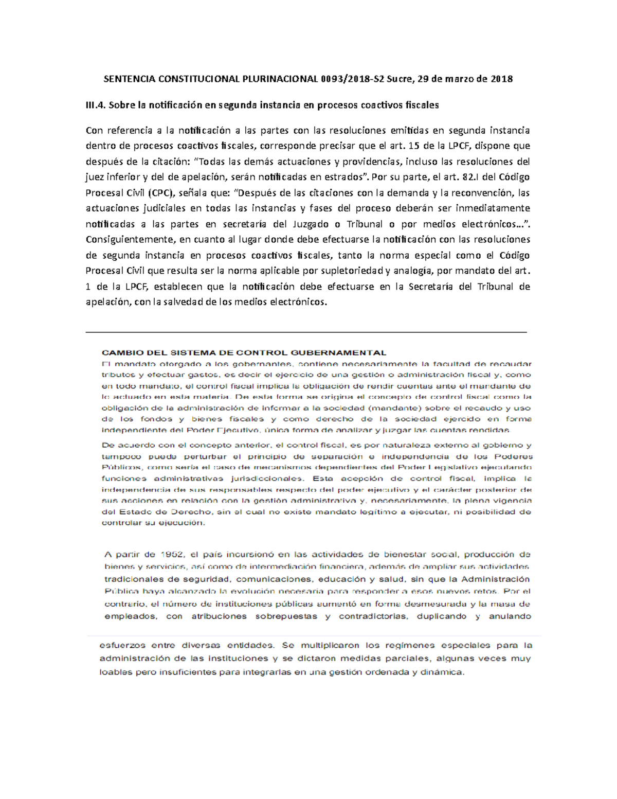 Sentencia Constitucional Plurinacional 0093 - SENTENCIA CONSTITUCIONAL ...