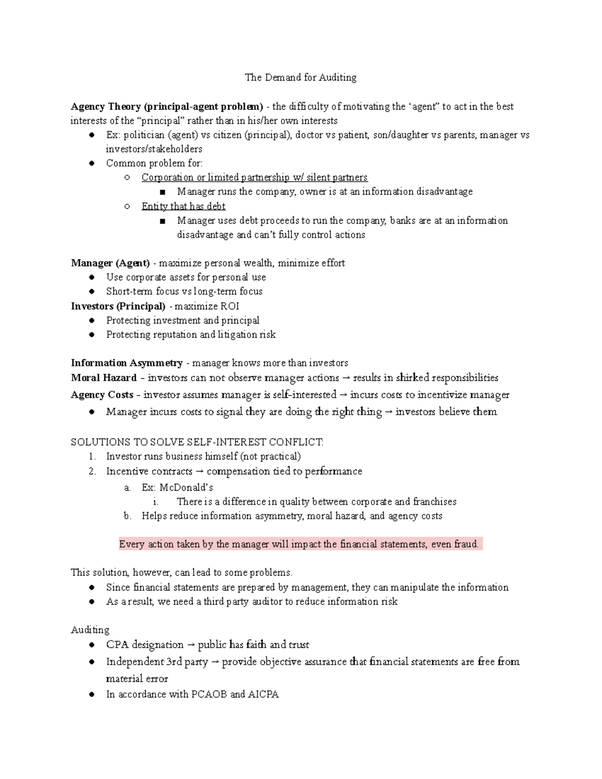 Chapter 1 Introduction to Assurance and Financial Statement Auditing ...