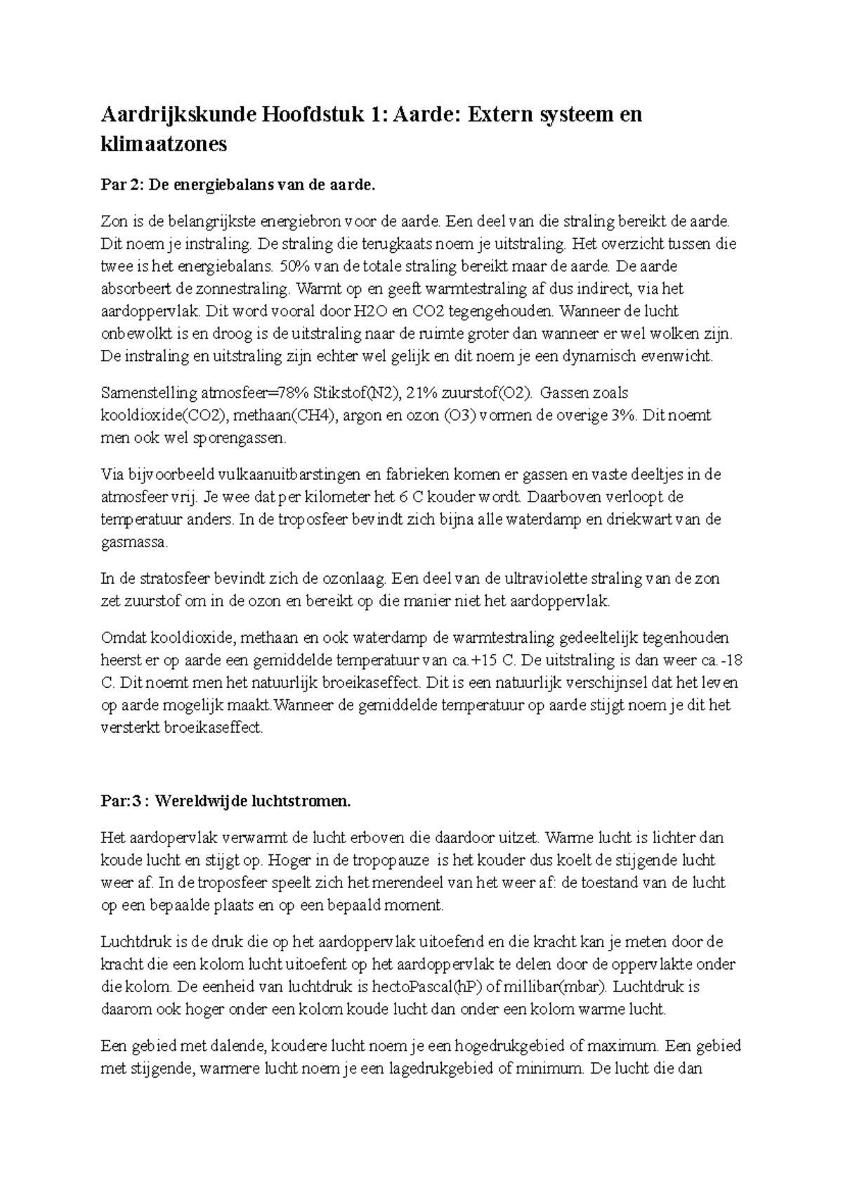 Aardrijkskunde Hoofdstuk 1 Samenvatting - Aardrijkskunde Hoofdstuk 1 ...