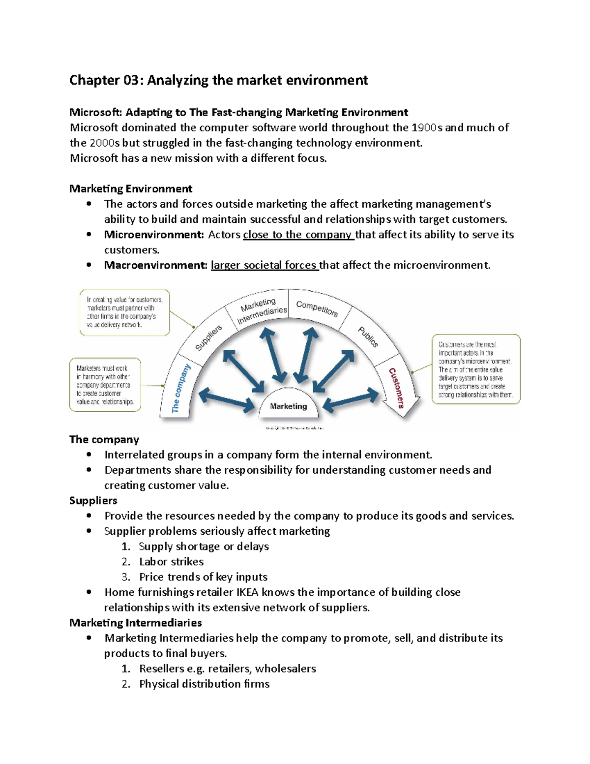 Chapter 3 Marketing - Chapter 03: Analyzing The Market Environment ...