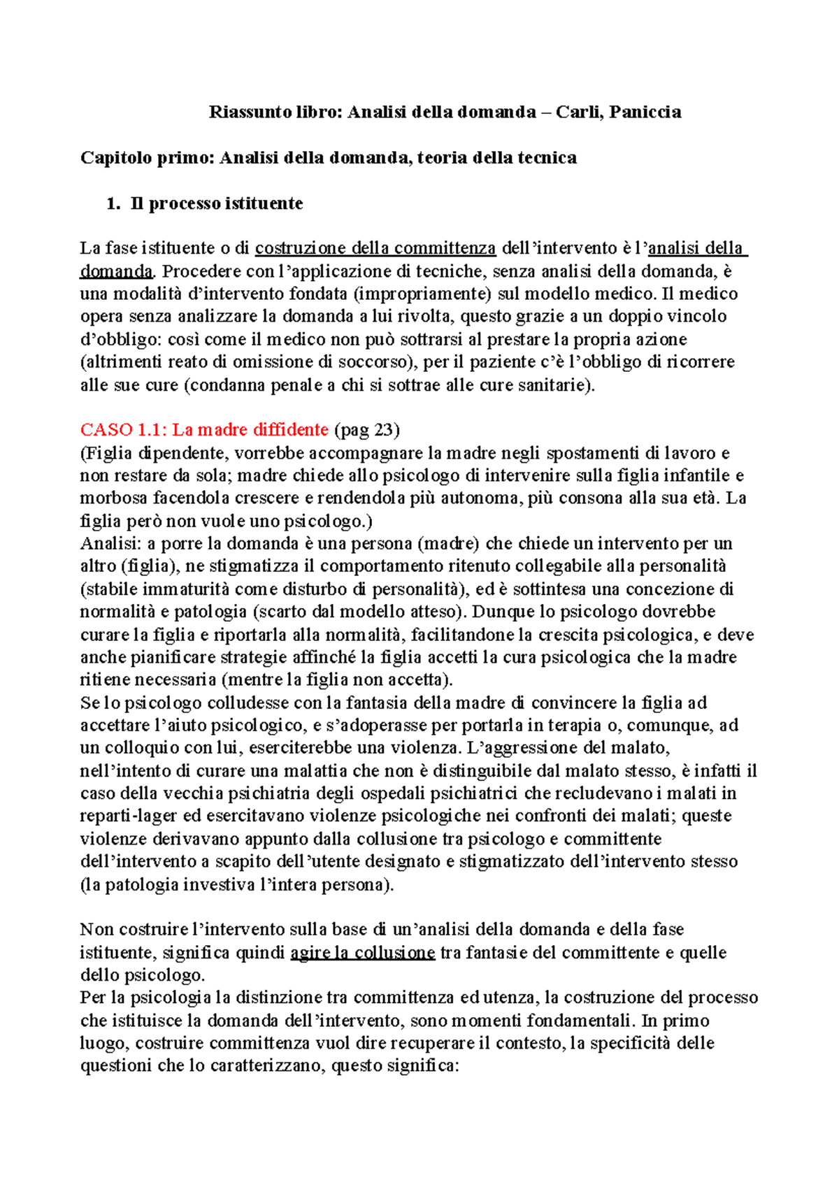 Riassunto Del Libro Analisi Della Domanda - Carli, Paniccia - Riassunto ...