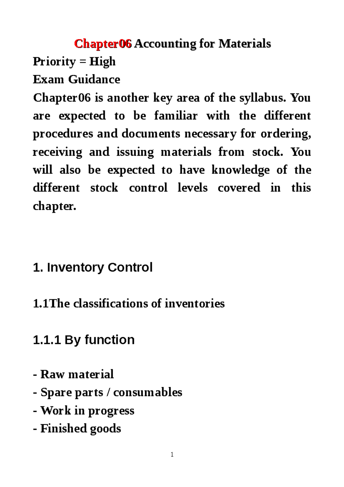 06 Accounting for material - CChapter06hapter06 Accounting ...