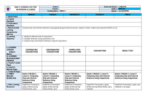 Q2 English DLL WEEK 4 - Lesson Guide - DAILY LESSON LOG FOR IN-PERSON ...