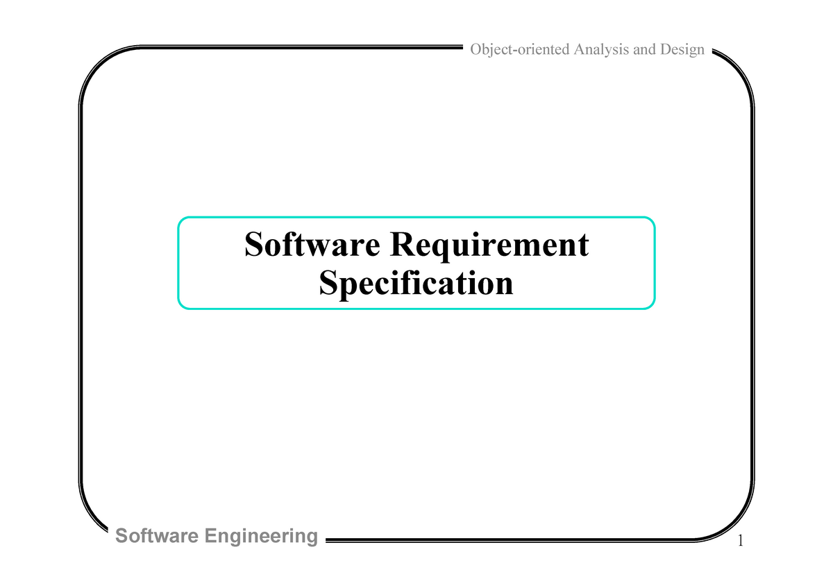 Software Requirement Specification - Software Requirement Specification 