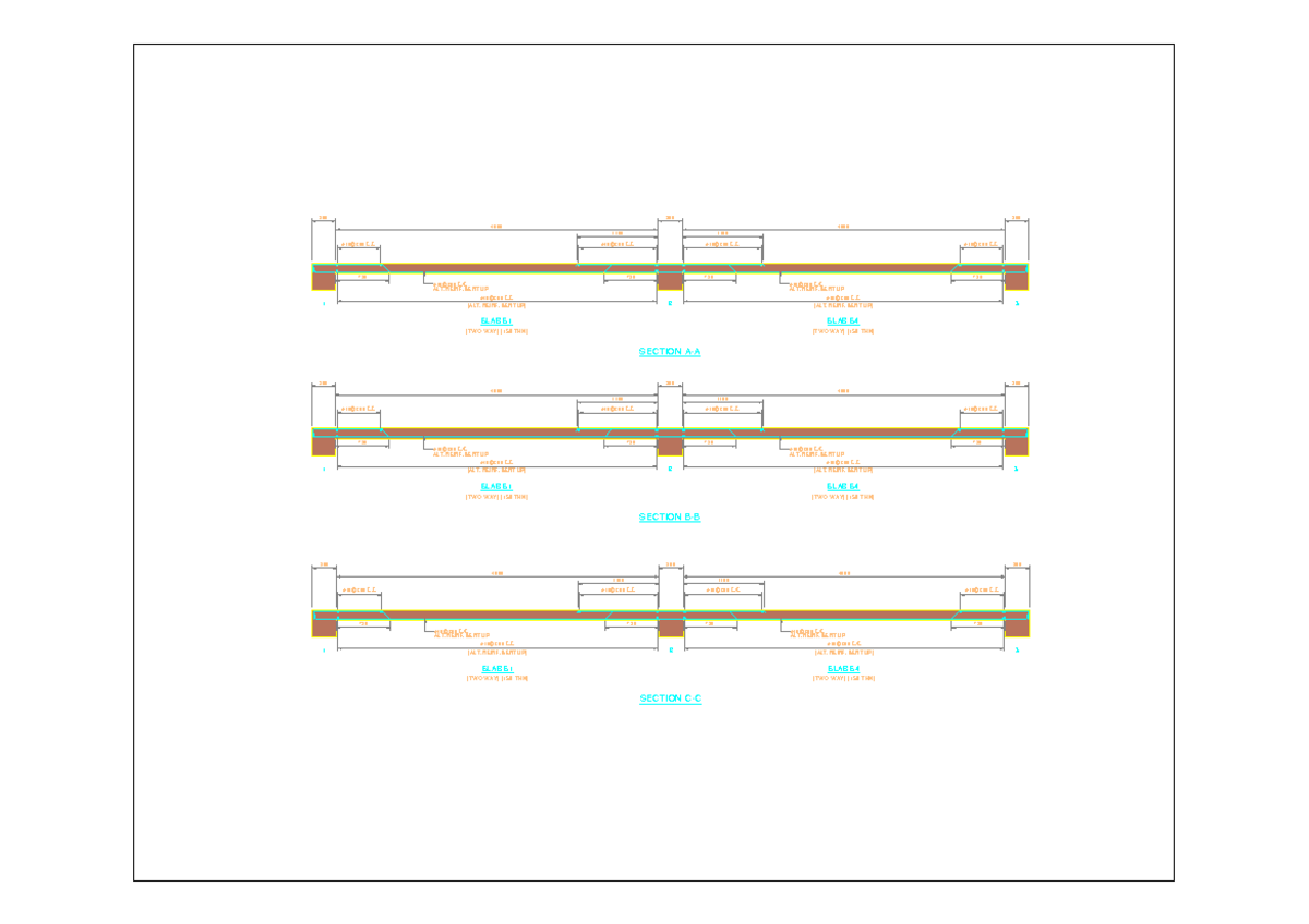 SLAB2 of three storey - 1 2 3 SLAB S (TWO WAY) (150 THK) 4650 350 1165 ...