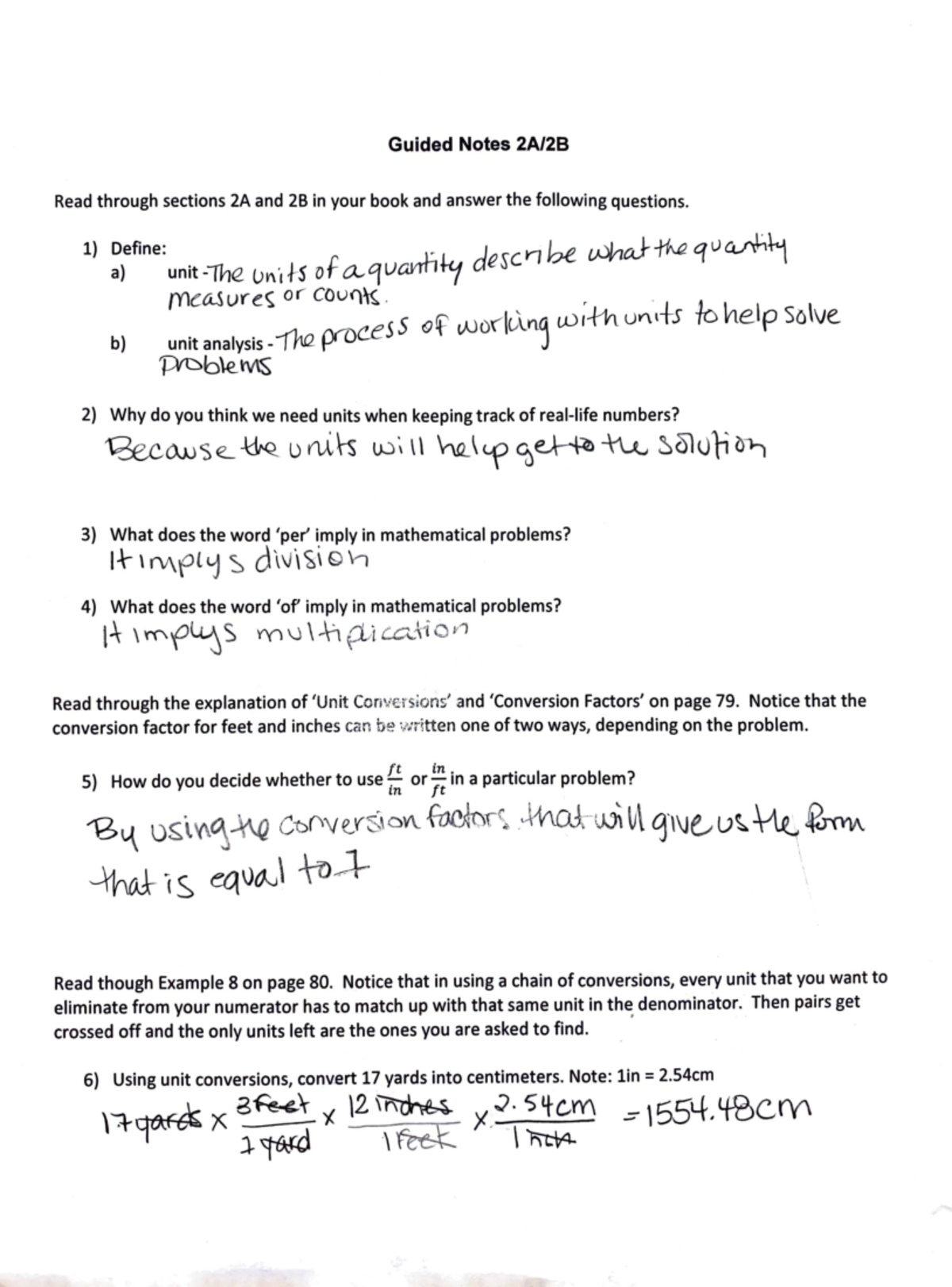 Guided Notes 2A-2B - MGF 1107 Coursework - Guided Notes 2A/2B Read ...