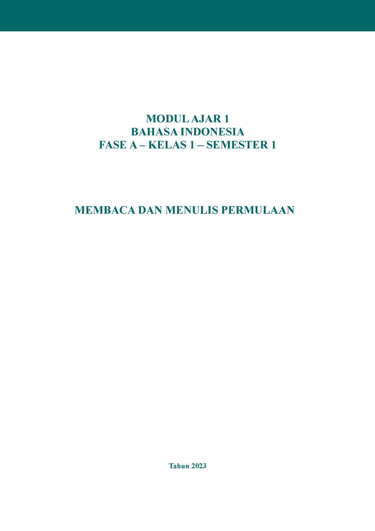 1. Modul AJAR (MA)-1-ESPS B. Indonesia Kelas 1B - MODUL AJAR 1 BAHASA ...