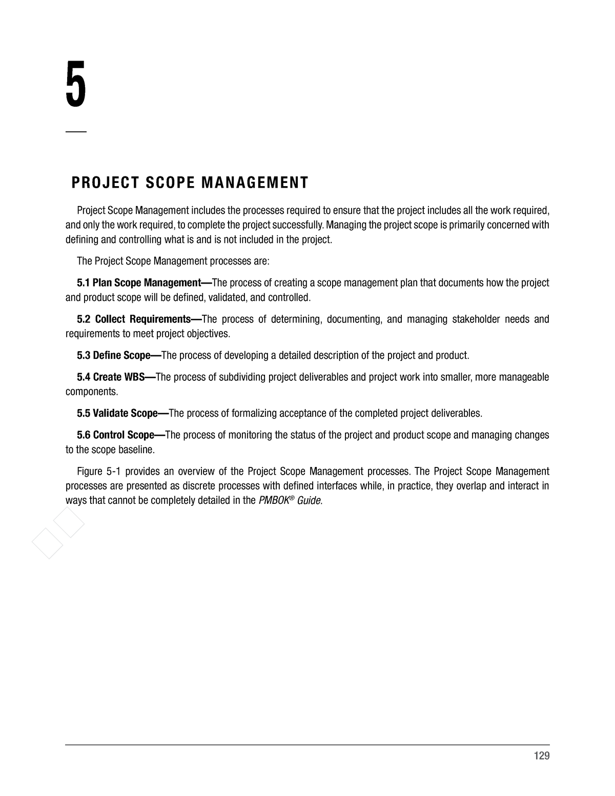 literature review on project scope management