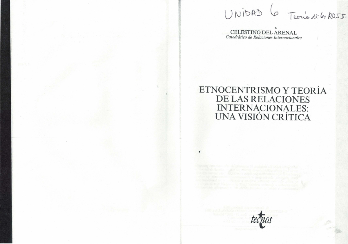 DEL Arenal - Etnocentrismo y Teoría de las Relaciones Internacionales