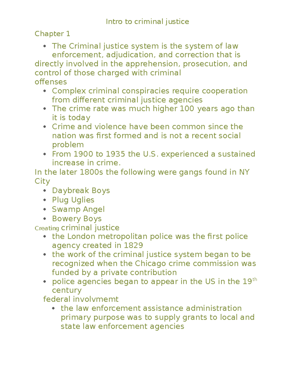 Online Notes Intro To Criminal Justice Chapter 1 The Criminal Justice System Is The System Of 5152