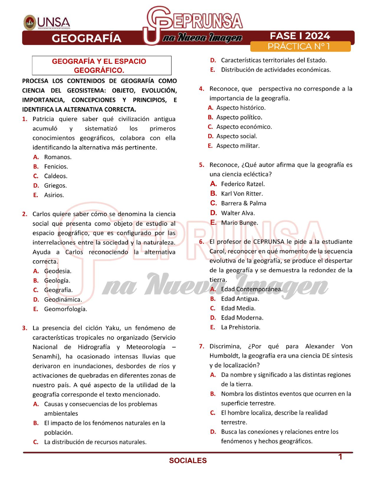 Geografía - Práctica 1 ( Semana 1) - Geografia Y Recursos Naturales ...